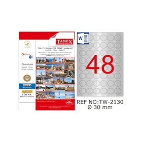 Tanex TW-2130 30 mm Lazer Etiket