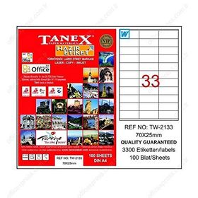 Tanex TW-2133 70x25 mm 100 Adet Laser Etiket