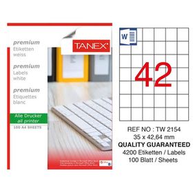 Tanex TW-2154 35x42mm Lazer Etiket