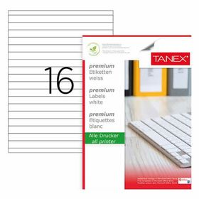 Tanex tw-2163 210x16,38 Laser Etiket