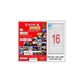 Tanex TW-2169 210x16.9 mm 100 Adet Laser Etiket