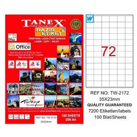 Tanex TW-2172 100'lü Laser Etiket
