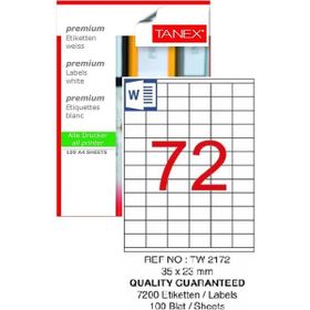 Tanex TW-2172 35x23 mm 100 Adet Laser Etiket