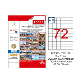 Tanex TW-2172 35x23 mm Laser Etiket