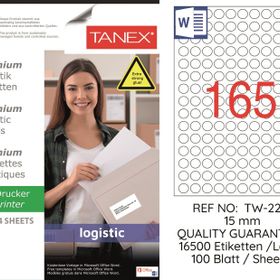 Tanex TW-2215 15 mm Sevkiyat ve Lojistik Etiketi