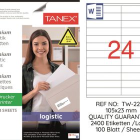 Tanex TW-2224 105x23 mm Sevkiyat ve Lojistik Etiketi