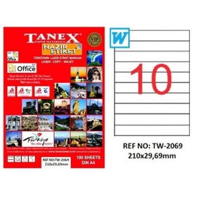 Tanex TW-2224 Lazer Etiket