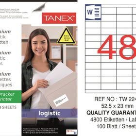 Tanex TW-2248 52.5x23 mm Sevkiyat ve Lojistik Etiketi