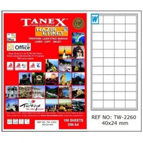 Tanex TW-2260 24-40 mm Lazer Etiket