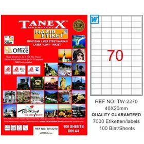 Tanex TW-2270 40x20 mm 100 Adet Laser Etiket