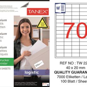 Tanex TW-2270 40x20 mm Sevkiyat ve Lojistik Etiketi