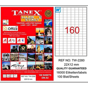 Tanex TW-2280 22x12 mm Laser Etiket