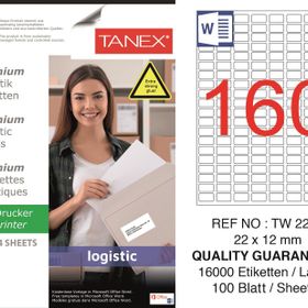 Tanex TW-2280 22x12 mm Sevkiyat ve Lojistik Etiketi