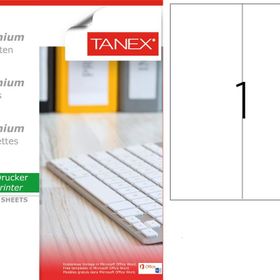 Tanex TW-2297 105x297 mm 100'lü Sökülebilir Etiket