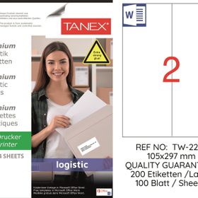 Tanex TW-2297 105x297 mm Sevkiyat ve Lojistik Etiketi
