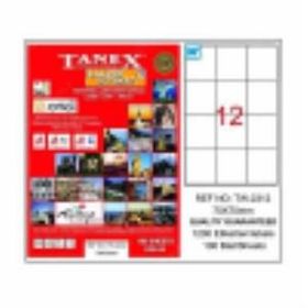 Tanex TW-2312 Laser Etiket 70x70 mm 1200 Adet Etiket