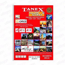 Tanex TW-2318 83x30 mm Lazer Etiket
