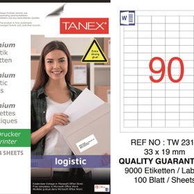 Tanex TW-2319 33x19 mm Sevkiyat ve Lojistik Etiket