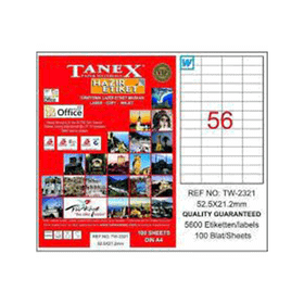 Tanex TW-2321 52,5x21,2 mm Laser Etiket