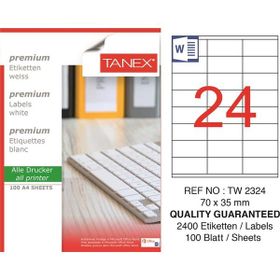 Tanex TW-2324 70x35 mm 100 Adet Laser Etiket