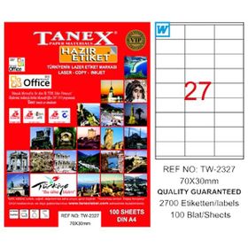 Tanex TW-2327 70x30 mm 100 Adet Laser Etiket