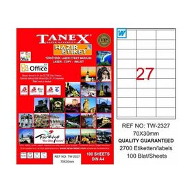 Tanex TW-2327 Lazer Etiket