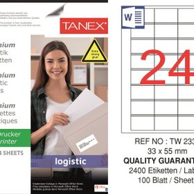 Tanex TW-2334 33x55 mm Sevkiyat ve Lojistik Etiket
