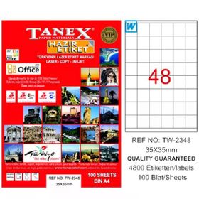 Tanex TW-2348 35x35 mm 100 Adet Laser Etiket