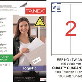 Tanex TW-2380 105x280 mm Sevkiyat ve Lojistik Etiket