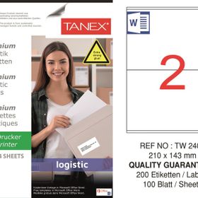 Tanex TW-2402 210x143 mm Sevkiyat ve Lojistik Etiket
