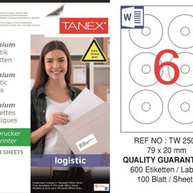 Tanex TW-2506 79x20 mm Sevkiyat ve Lojistik Etiket