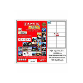 Tanex TW-2514 105 x 38 Lazer Etiket