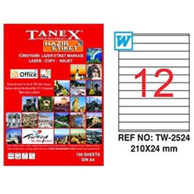 Tanex TW-2524 210x24 cm Laser Etiket