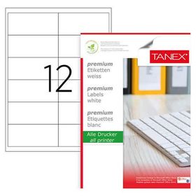 Tanex TW-2546 100x46mm Lazer Etiket