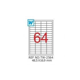 Tanex TW-2564 48.5x16.9 mm 6400 Adet Yazıcı Etiketi