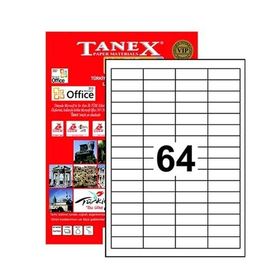 Tanex TW-2564 48.5x16.9 mm 6400 Adet Yazıcı Etiketi