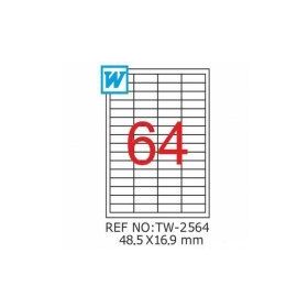 Tanex TW-2564 48.5x16.9 mm 6400 Adet Yazıcı Etiketi