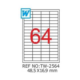 Tanex TW-2564 48.5x16.9 mm 6400 Adet Yazıcı Etiketi