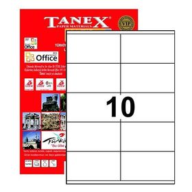 Tanex TW-2610 105x57 mm 1.000 Adet Beyaz Yazıcı Etiketi