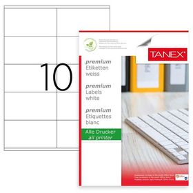 Tanex TW-2610 Premium 105x57 mm 100'lü A4 Lazer Etiket
