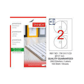 Tanex TW-3117 117 mm Laser Etiket