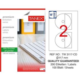 Tanex TW-3117 CD 117 mm Laser Etiket