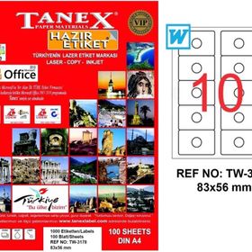 Tanex TW-3178 83-56 mm Lazer Etiket
