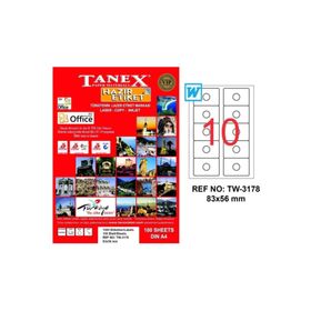 Tanex TW-3178 83-56 mm Lazer Etiket