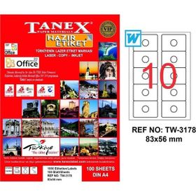 Tanex TW-3178 83-56 mm Lazer Etiket