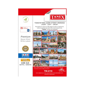 Tanex TW-4110 40x12 mm 100 Adet Laser Etiket