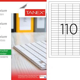 Tanex TW-4110 40x12 mm 100'lü Sökülebilir Etiket