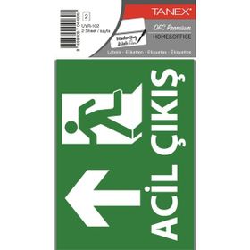 Tanex UYR-102 2'li Acil Çıkış Etiketi