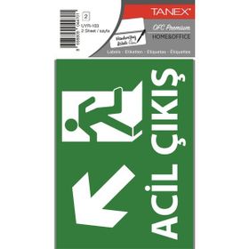 Tanex UYR-103 2'li Acil Çıkış Etiketi
