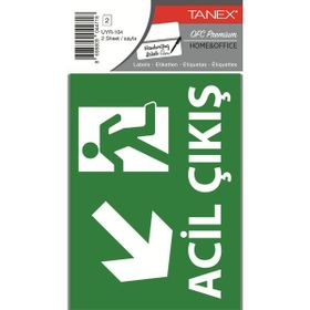 Tanex UYR-104 2'li Acil Çıkış Etiketi